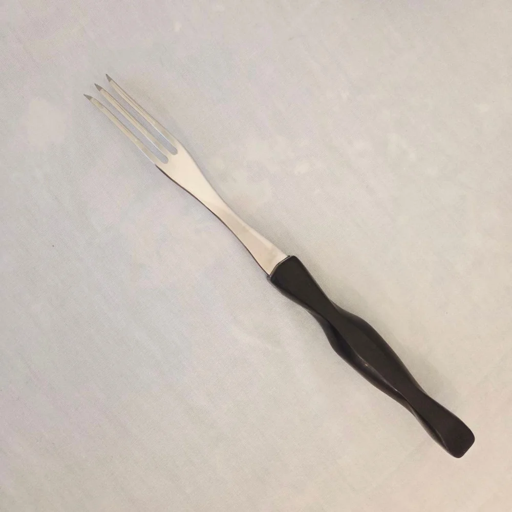 CUTCO Silver & Dark Brown Serving Fork 11